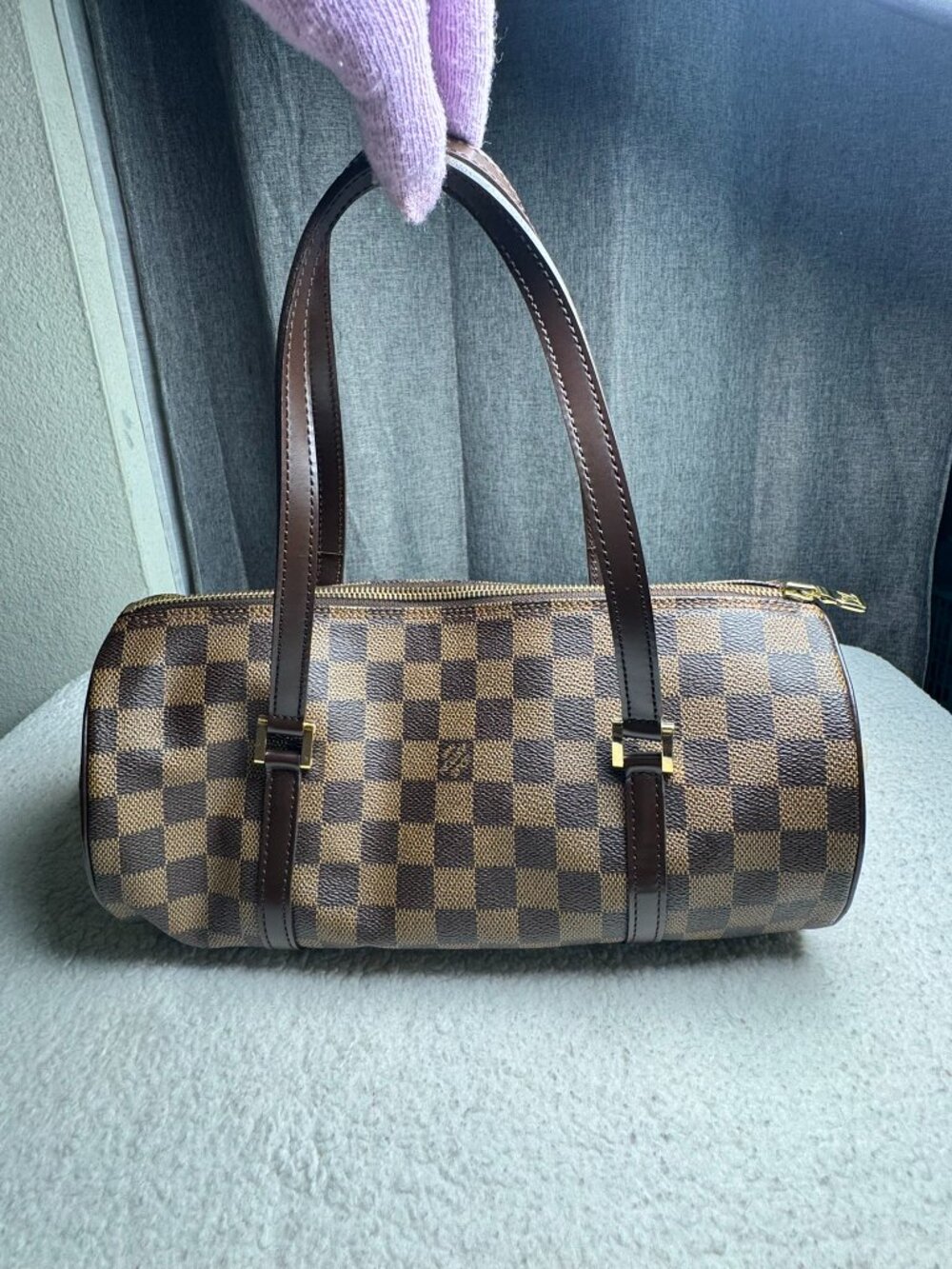 LOUIS VUITTON Authentic Papillon 30 in Damier Ebene